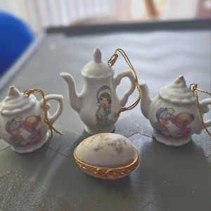 Precious Moments Minature Ornaments Sold Together